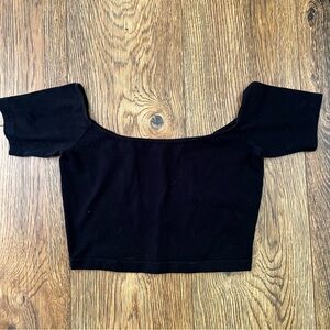 American Apparel Off-the-shoulder Crop Top